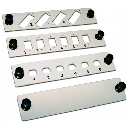 Adapter faceplates for LAN-FOB enclosure